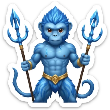 water elemental monkey warior sticker
