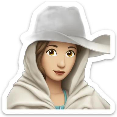 Soledad Pastorutti cantante argentina con el poncho color blanco  sticker