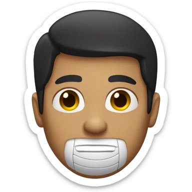 Man with tan skin with black hair and dark brown eyes playing soccer sticker