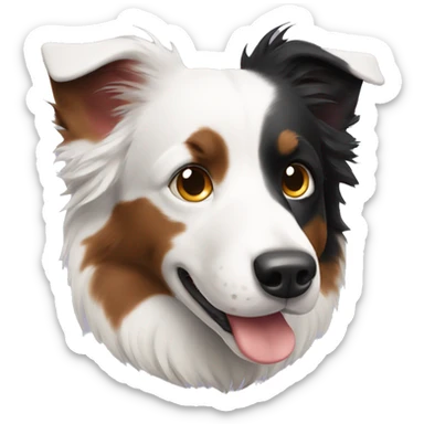 tricolor border collie sticker