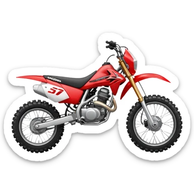 Red Honda dirt bike sticker