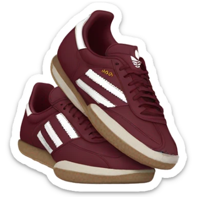 maroon adidas sambas sticker