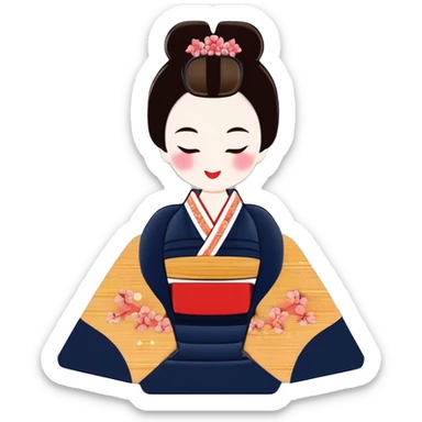 gỉl kimono sticker