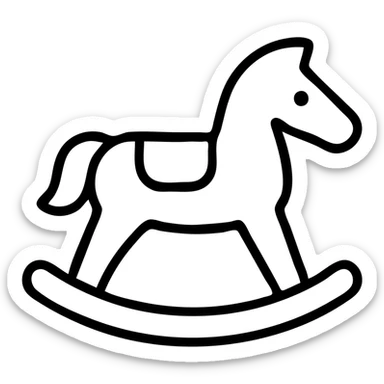 rocking horse toy sticker