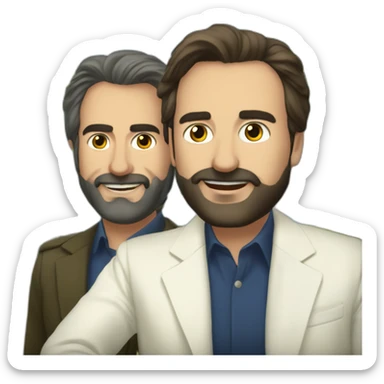 Alberto feijoo y Santiago Abascal enamorados sticker