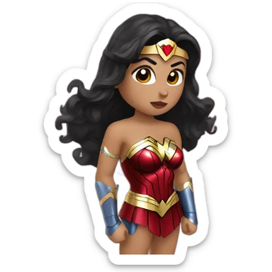 Wonderwoman enviando beso sticker