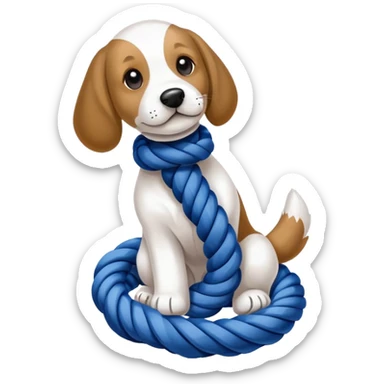 A rope toy for dogs  sticker