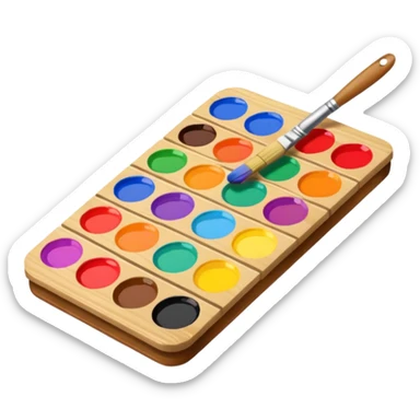 Palette with brush sticker