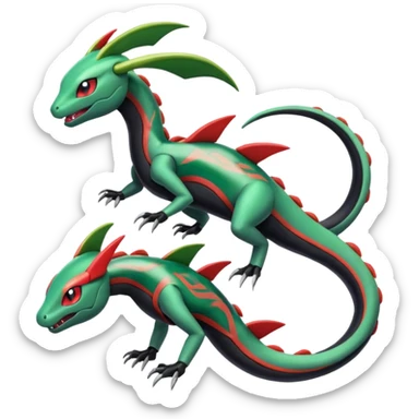 Meloetta-Rayquaza-Salandit-Pokémon-Fakémon-creature sticker