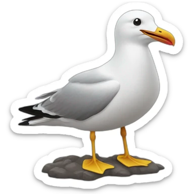 A seagull pooping sticker