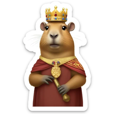 capybara king sticker