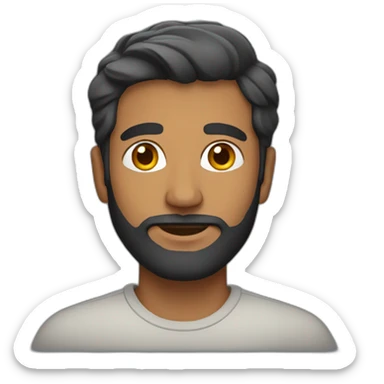 south asian man with light beard sticker