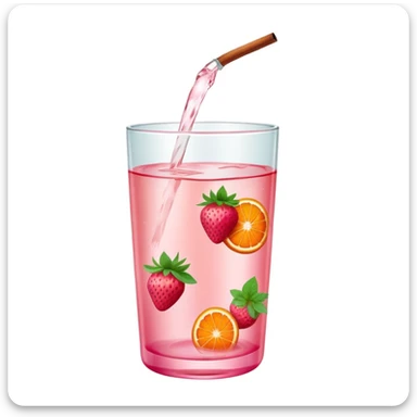 strawberry mint water next to cinnamon and orange water sticker