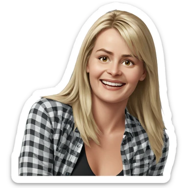 smiling blonde boy portrait sticker