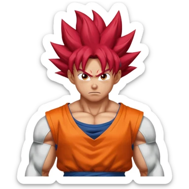 Goku super saiyan god sticker