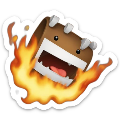 Screaming calendar in fire sticker