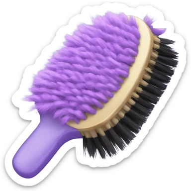 light purple hair brush sticker