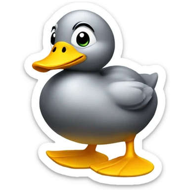 Shrugging duckie sticker