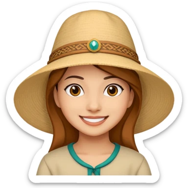 Raya with salakot hat sticker