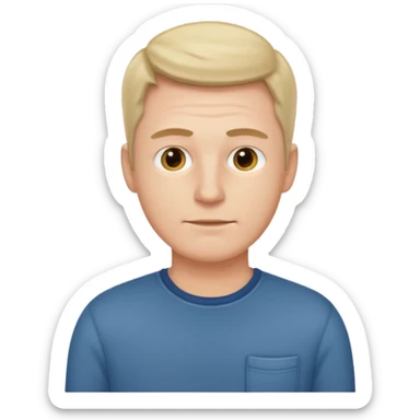 customer. 1 person only white male with shoulder normal person cloths. adult sticker