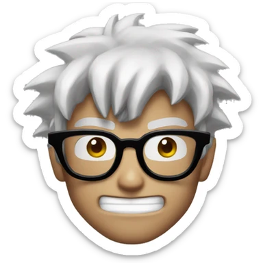 create a goku black face only emoji with black lens glasses sticker