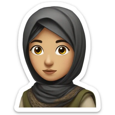 Kurdish girl finch  sticker