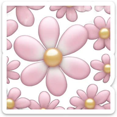 Pearl light pink flower sticker