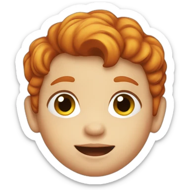 one redhead toddler boy sticker