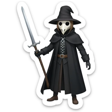 plague dr sword snow sticker