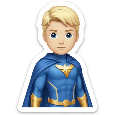 Marvel superhero Sentry with blonde hair in blue and gold costume with cape sticker