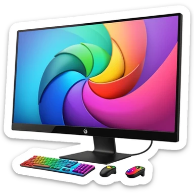 gaming rgb monitor sticker