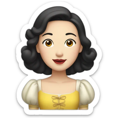 Asian snow white sticker