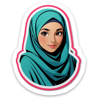 Hijabi girl  sticker