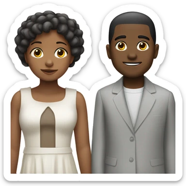 Haz un niño negro y una niña blanca sticker