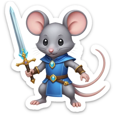 fantasy mouse cursor, sword, magic, time rift, emoji style, for 'Aeonrith' sticker