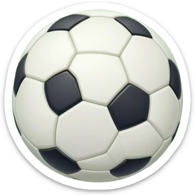 Cinematic Realistic image of a soccer ball resting on a lush, manicured field, rendered with detailed panel textures and crisp stitching, bathed in soft, natural lighting that highlights its timeless athletic appeal sticker