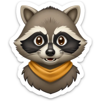 Aggressive Raccoon bandit sticker