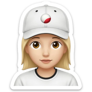 black baseball cap  sticker