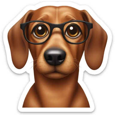 Sausage Dog With Glasses sticker