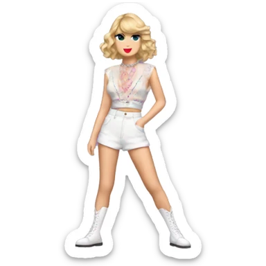 Taylor swift wearing lover outfit from the eras tour sticker