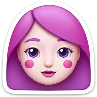 Purple pink and white hearts  background  sticker