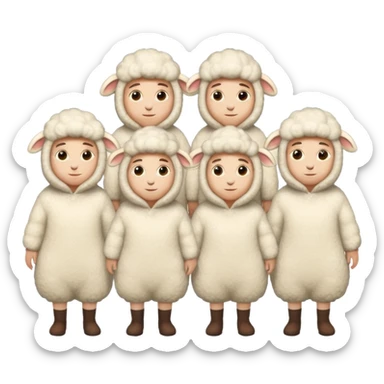 Só quero 5 pessoas vestidas de ovelhas  sticker
