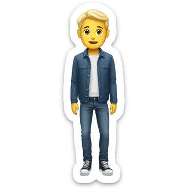 Blonde man with 2 fake legs sticker