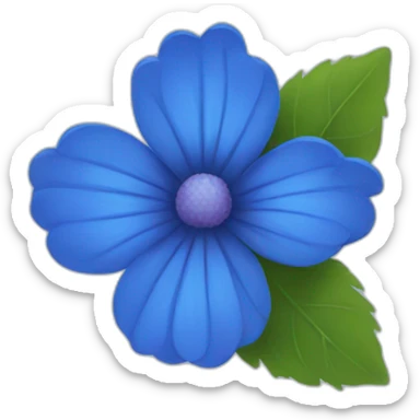 Blue flower sticker