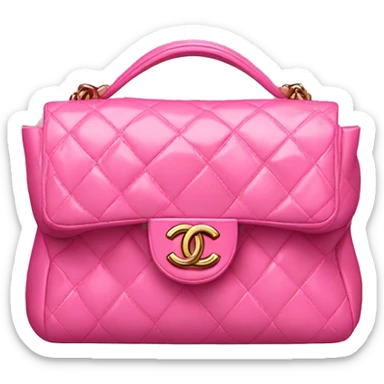 pink bag chanel sticker