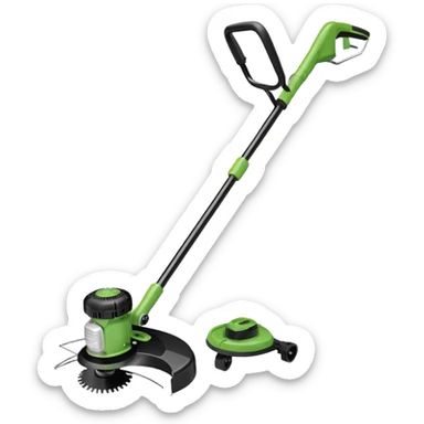 Echo lawn trimmer with edging attachment sticker