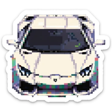Lamborghini Aventador in Minecraft blocky style sticker