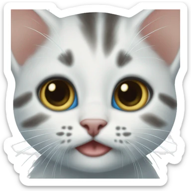 Bambino kitten blue eyes  sticker