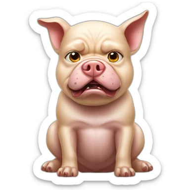 Angry putin doggy pig sticker