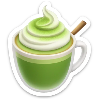 Matcha latte sticker